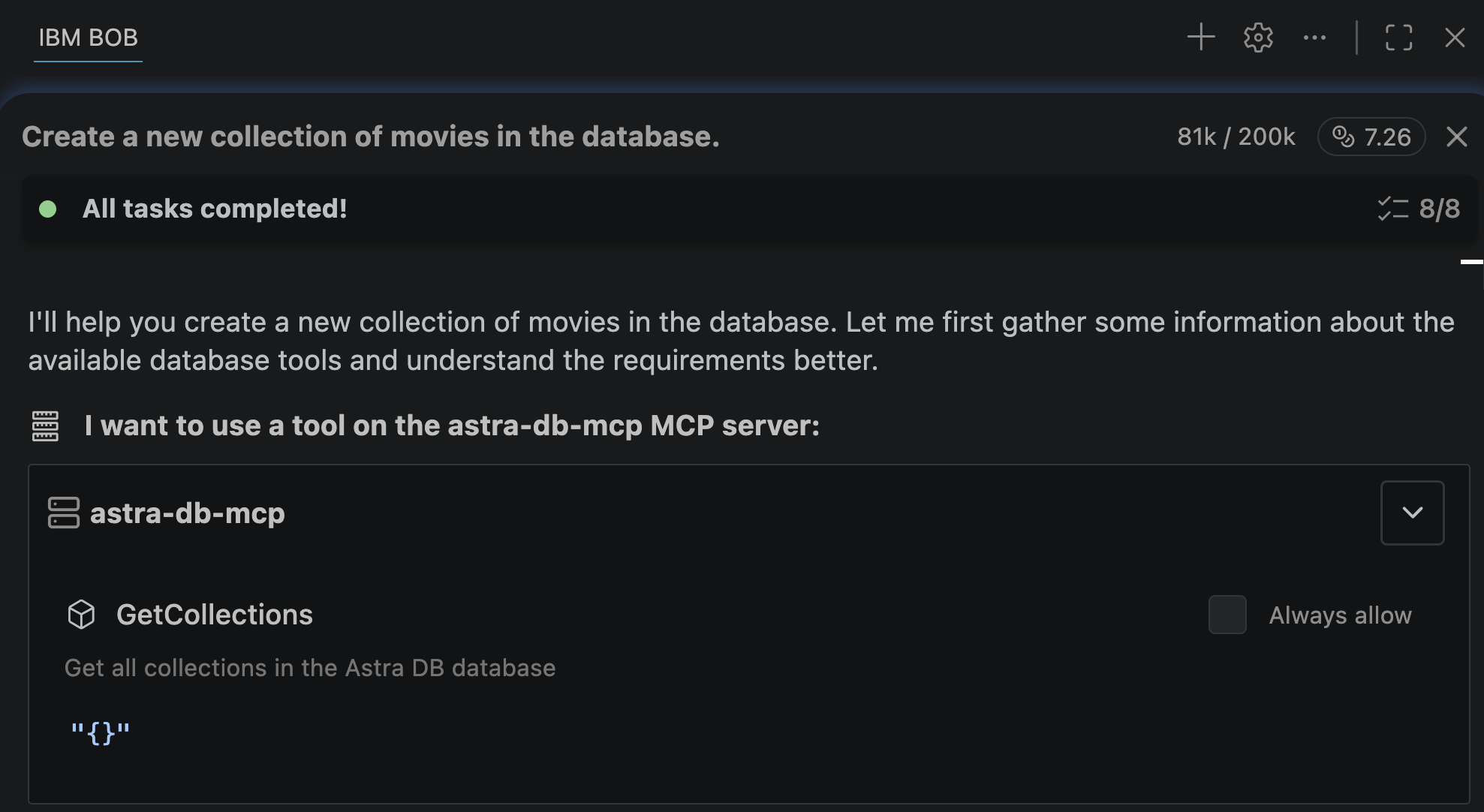 GetCollections check